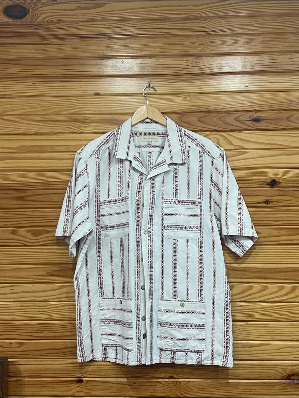 The Territory Ahead Guayabera Short-Sleeve Button shirt SZ XL